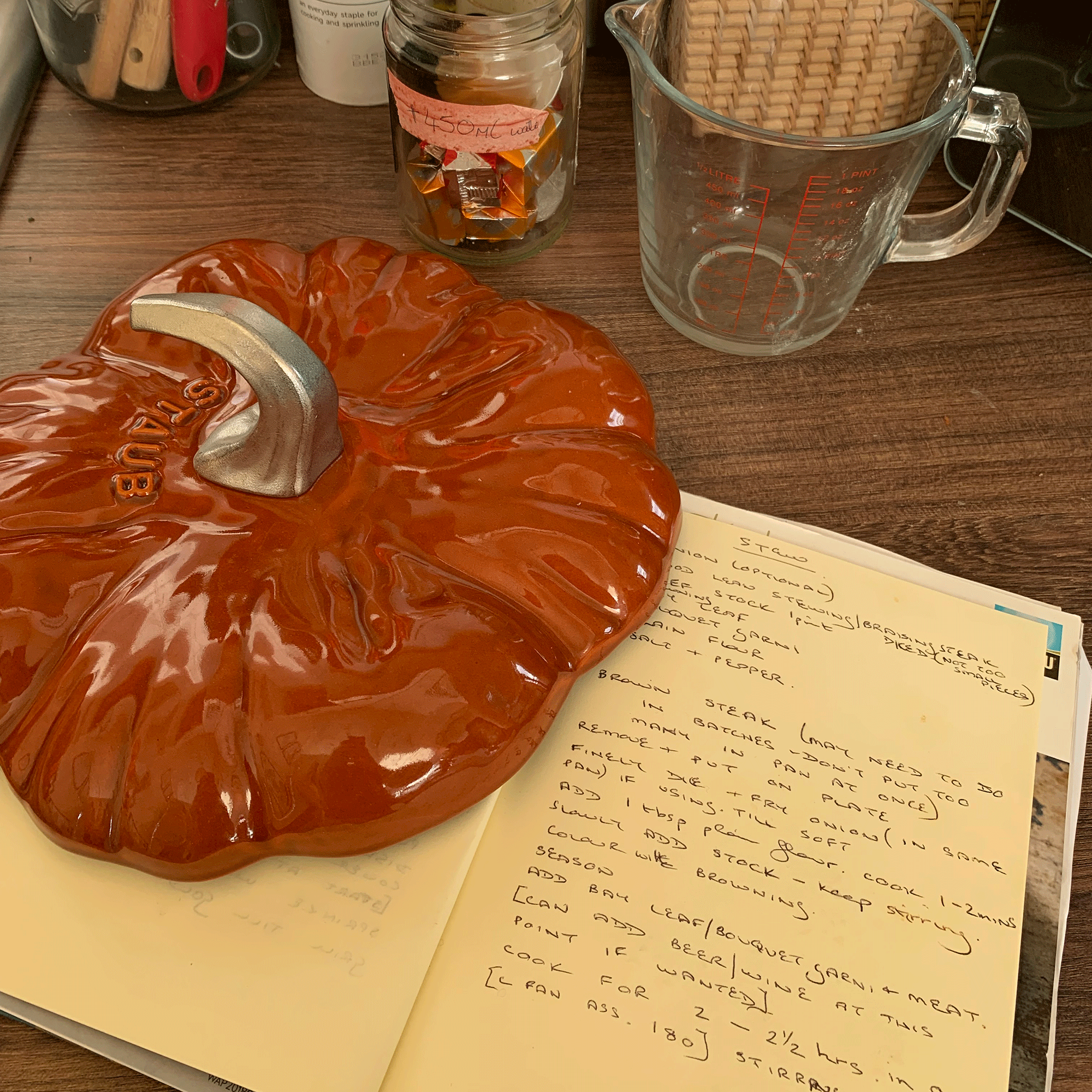 Staub pumpkin casserole dish