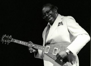 Albert King performs onstage the Blues i Ritmes Festival at Parc Can Solei in Badalona, Spain on July 8, 1991