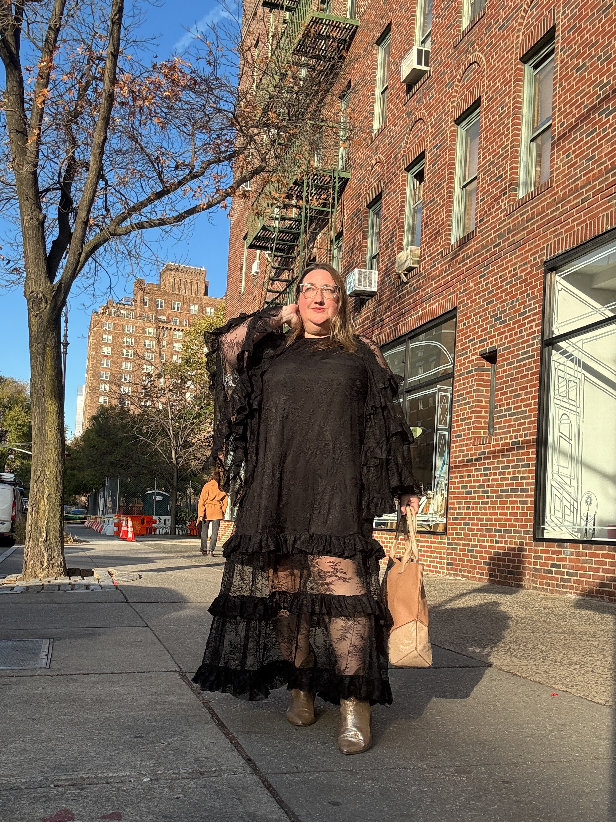 Sarah Chiwaya wearing June &amp;amp; Vie