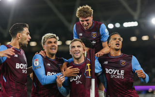 West Ham celebrate during their 4-2 win over Wolverhampton Wanderers