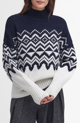 Gwyn Fair Isle Pullover aus Baumwoll- und Wollmischung