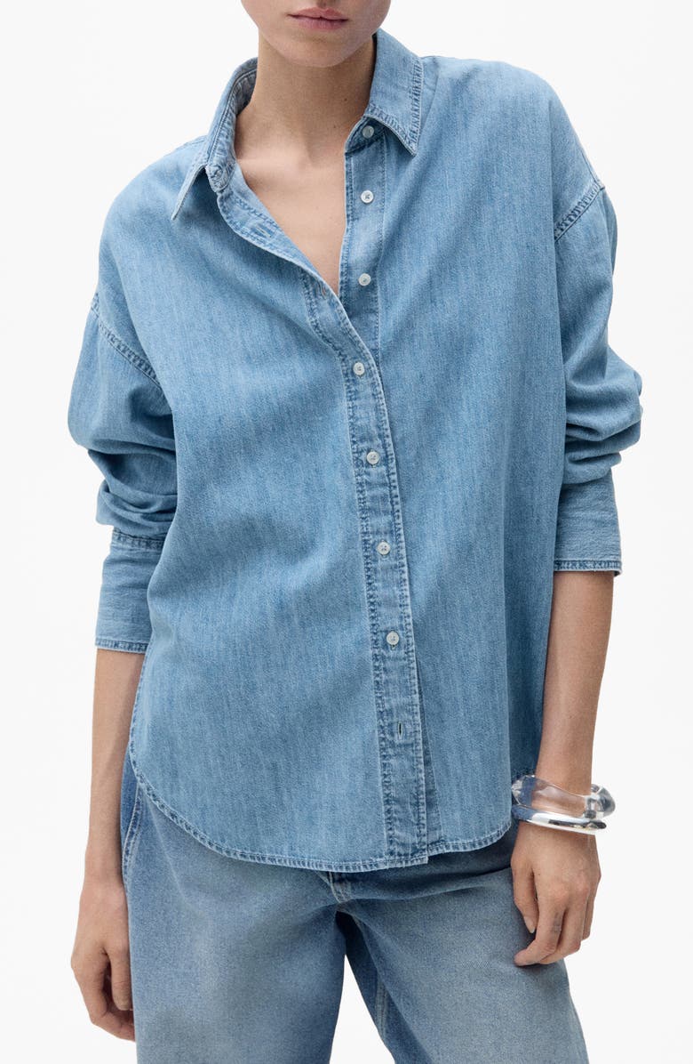 Oversize Denim Button-Up Shirt