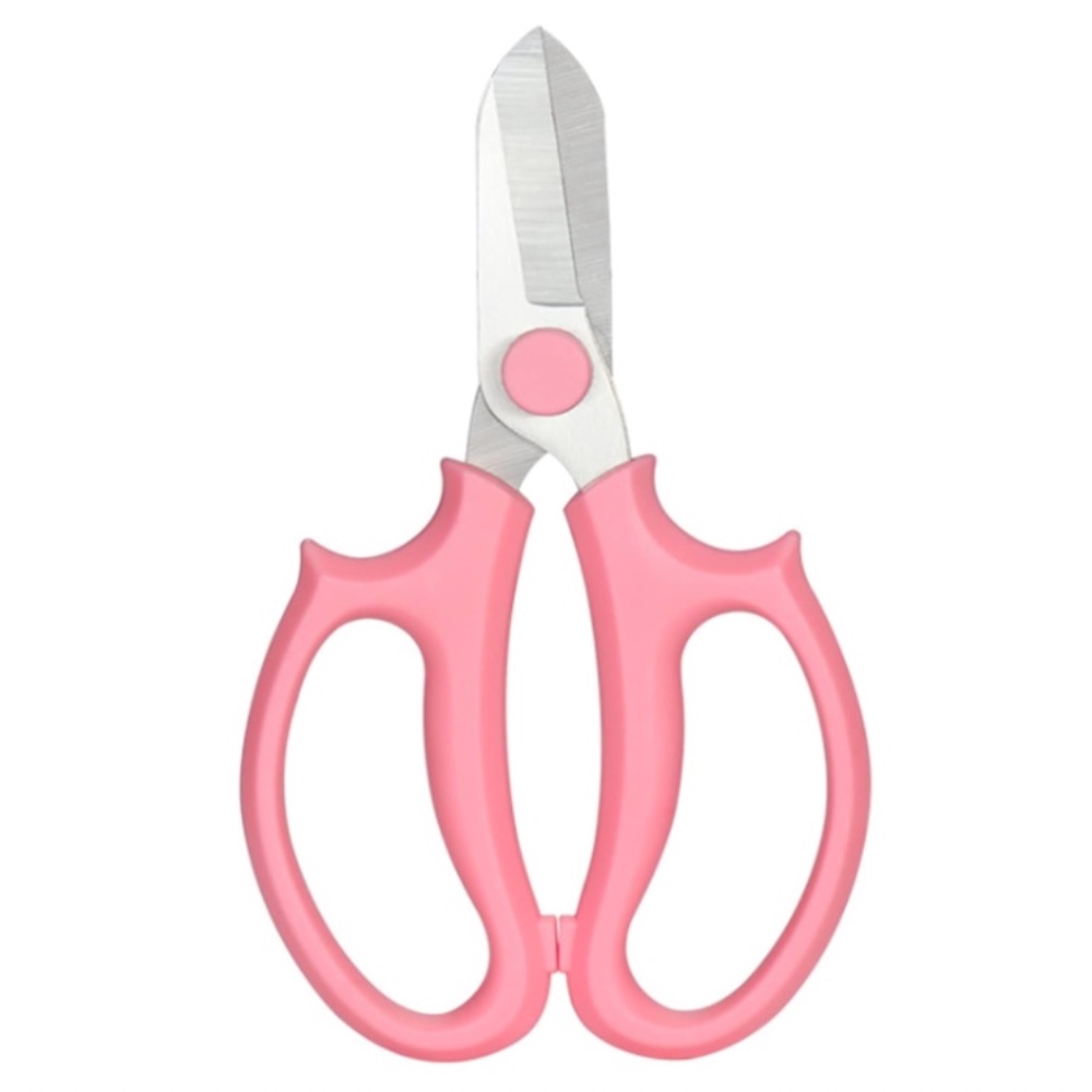 Premium steel garden snips in pink