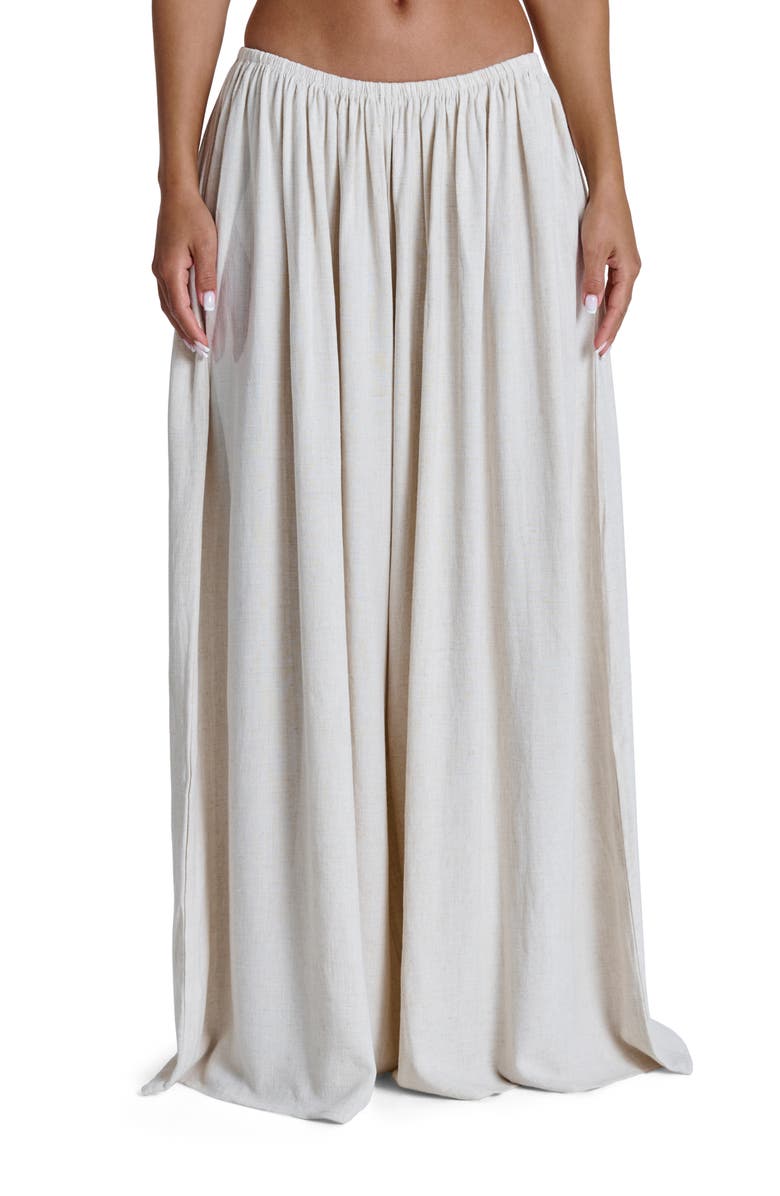 Cotton 
Linen Wide Leg Pants
