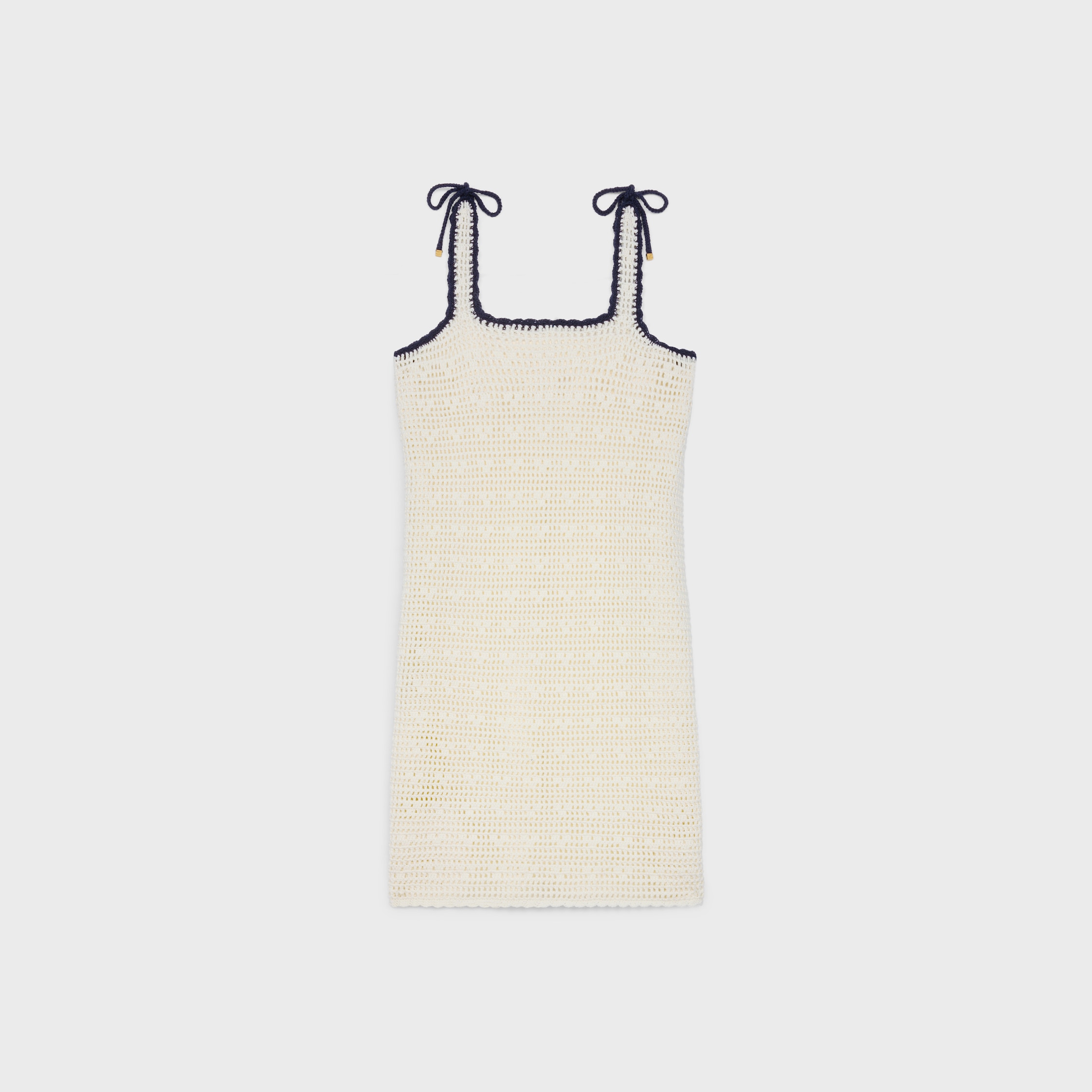 Triomphe Mini Dress in Crocheted Cotton