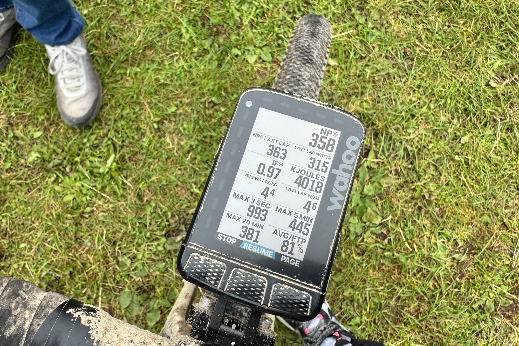Ed Morgan&amp;rsquo;s (Mucoff- SRCT- Storck) Wahoo computer following his 5th place finish at the British National Gravel Championships