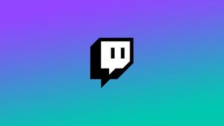 Twitch logo on a purple and green blended background
