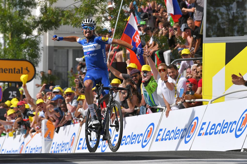 Julian Alaphilippe (Deceuninck-Quick Step) wins stage 3 at the Tour de France