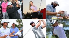 Images of various golf influencers taking part in the Creator Classic