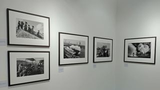 Photograph of gallery dedicated to the photographs of Sebastião Salgado, winner of Outstanding Contribution to Photography, in Somerset House in London, where the Sony World Photography Awards 2024 exhibition is taking place