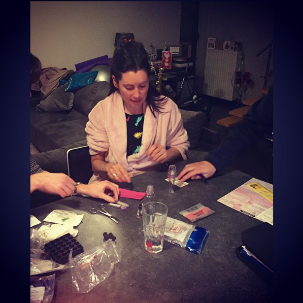 Nikkie Harris gets a visit from the testers on Christmas day