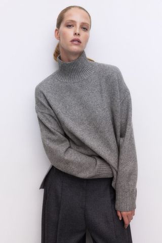 Oversized Polo-Neck Jumper