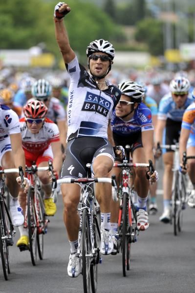 Juan Jos&eacute; Haedo (Saxo Bank) sprinted to victory in the Crit&eacute;rium du Dauphin&eacute;'s second stage.