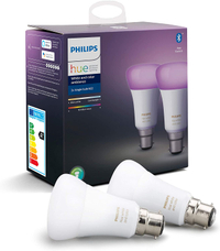 Philips Hue White and Colour Ambiance Smart Bulbs Twin Pack [B22 Bayonet Cap] | Was: £84.99 | Now: £59 | Saving: £25.99