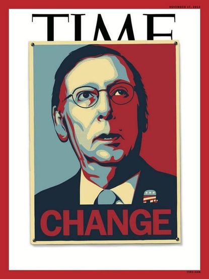 Time gives Mitch McConnell the Obama 'Hope' treatment on its forthcoming cover
