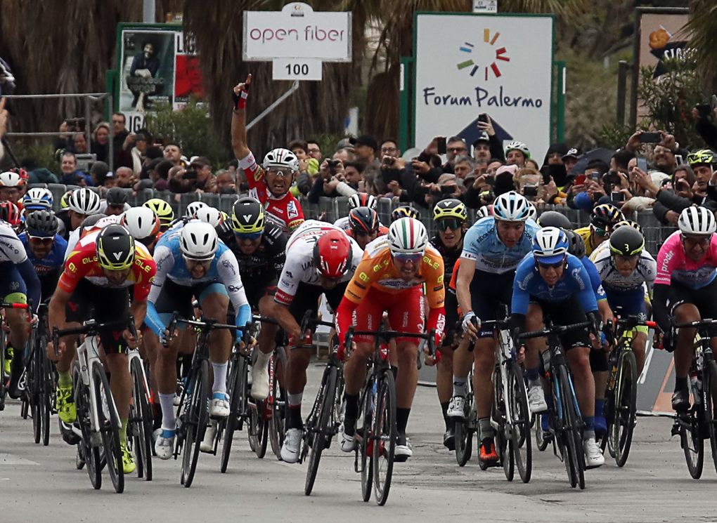 Manuel Belletti (Androni Giocattoli - Sidermec) wins stage 2 at Giro di Sicilia