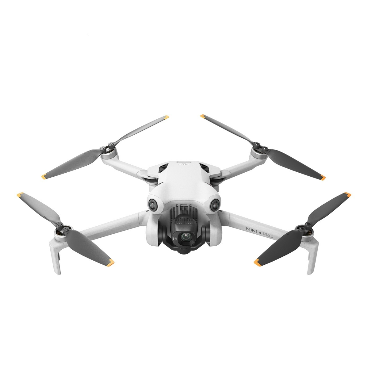 DJI Mini 4 Pro drone on a white background