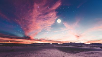 Pink moon—sunset in New Mexico.