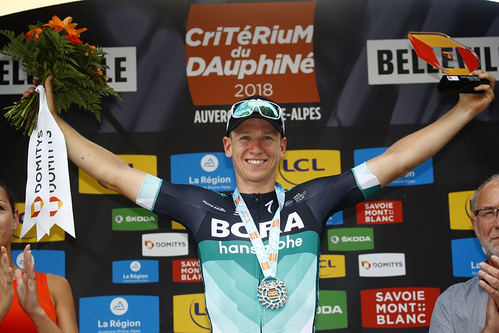 Pascal Ackermann (Bora-Hansgrohe) won stage 2 of the Crit&eacute;rium du Dauphin&eacute;