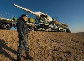Russian Security Guards Rocket Rollout