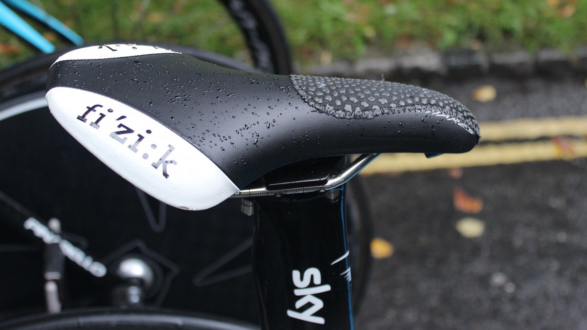 Ben Swift adds some extra material to the tip of his saddle to help stay in the perfect position