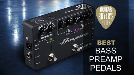 Ampeg SCR-DI on a reflective blue surface