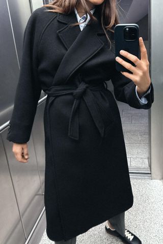 Long Wool Belted Coat