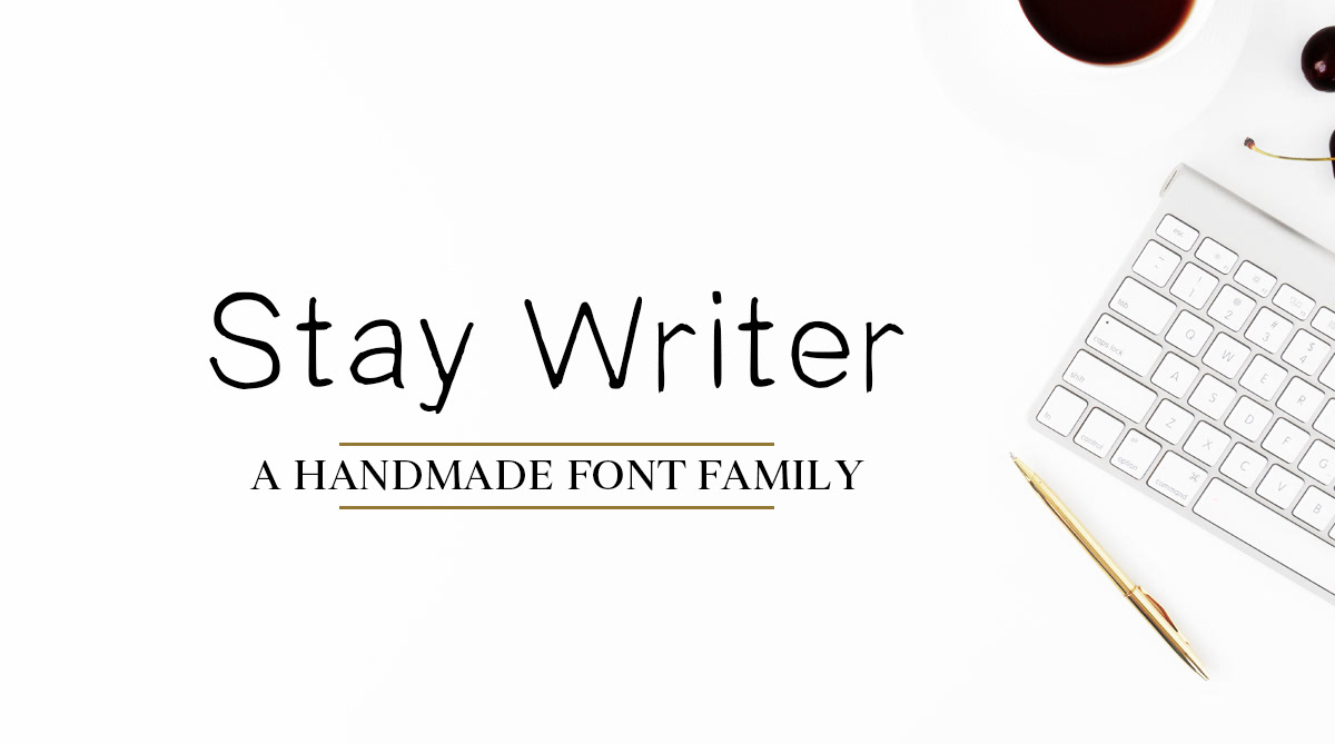 Best free handwriting fonts: Stay Writer handwriting font sample