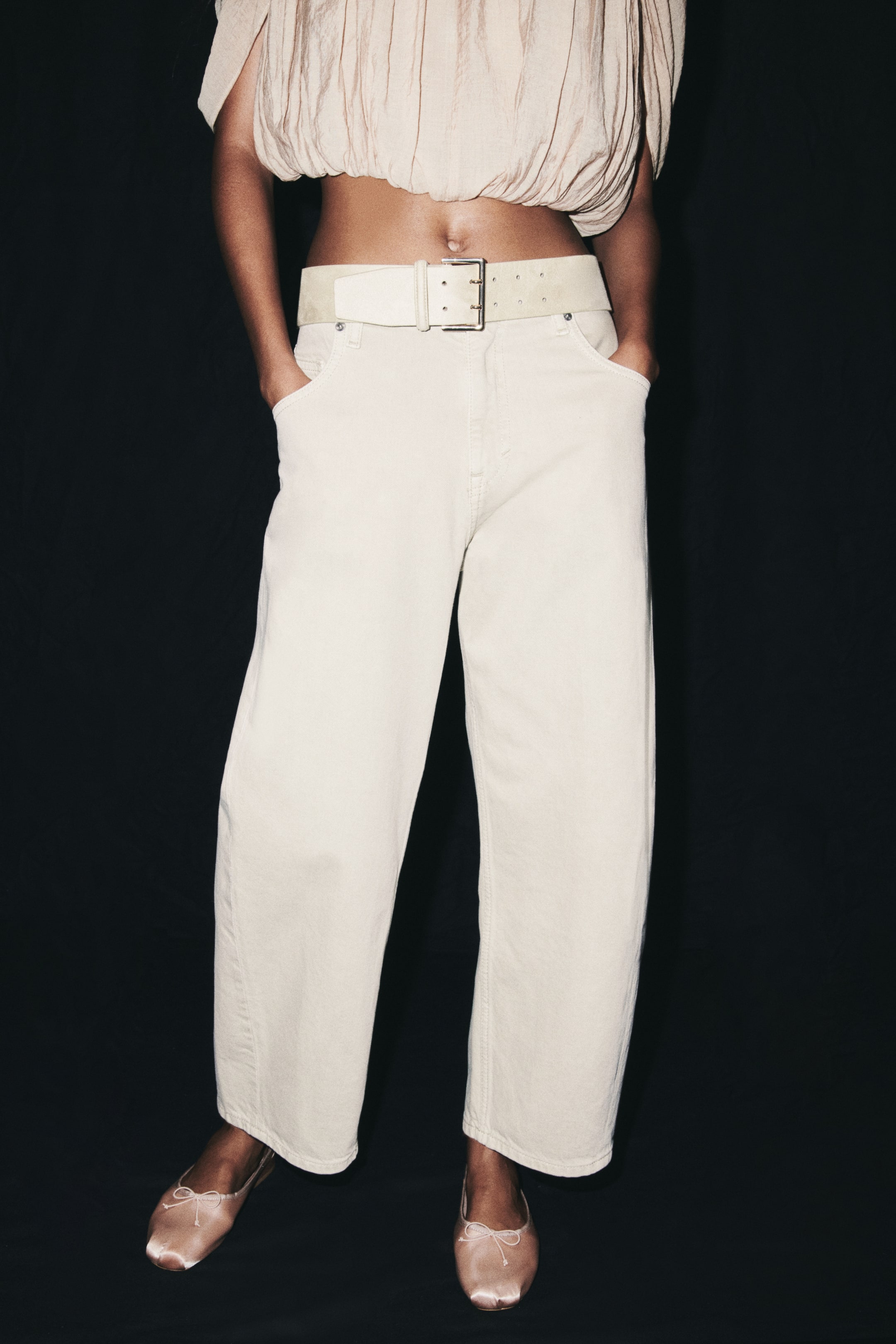 Barrel High Waist Ankle Jeans