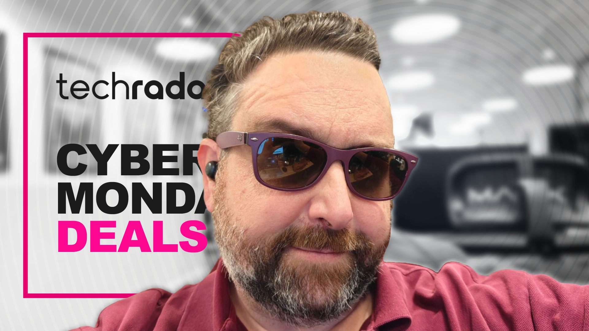 Phil wearing the Ray-Ban Meta glasses (now in black and white)