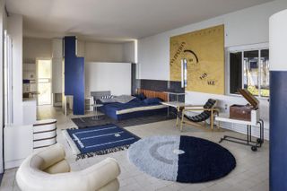 Eileen Gray's E-1027 reopens after extensive renovation, seen here it's main living space