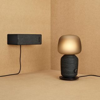 ikea speakers and lamp
