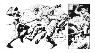 Rogue Trooper takes out a Souther soldier.