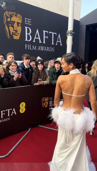 Taylor Russell at the 2024 EE BAFTA Film Awards