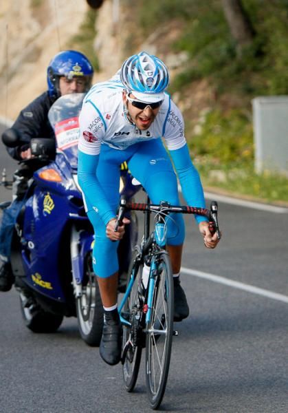 A Xacobeo Galicia rider is able to get a small gap but would be swallowed by the HTC-Columbia led peloton shortly.