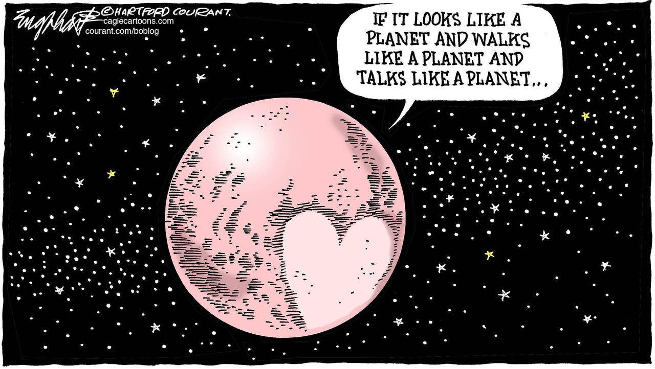 Editorial cartoon Space Pluto