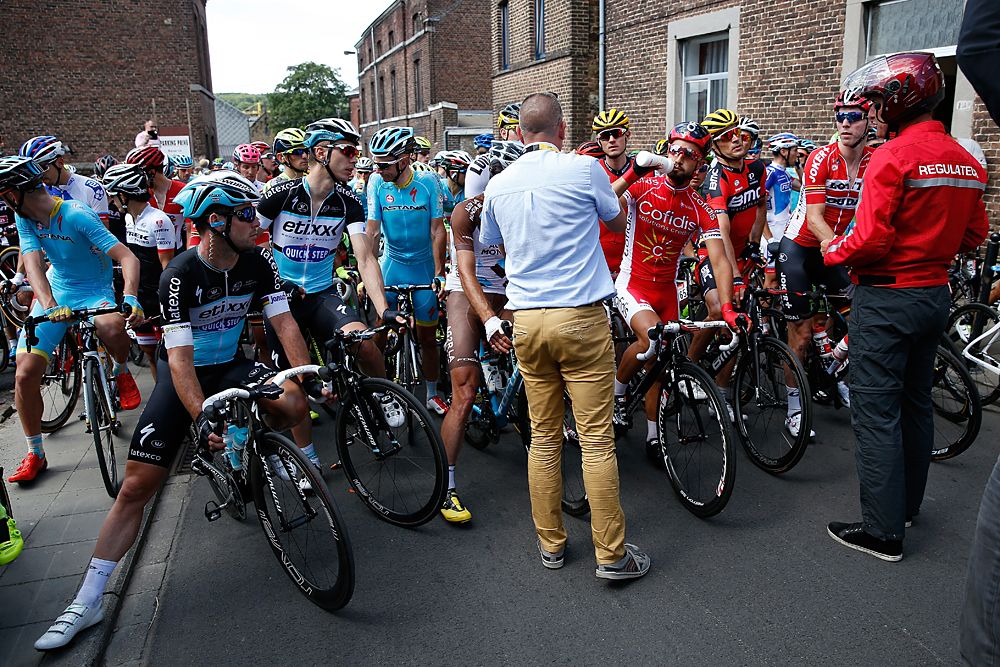 Organisers stopped the race to allow the medics to work