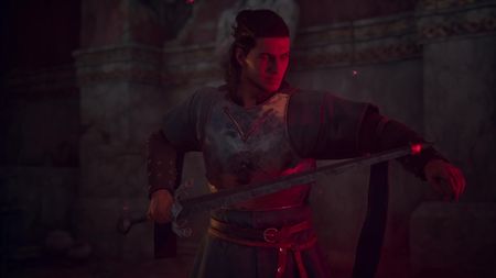 Coen holds up the best weapon in The Blood of Dawnwalker
