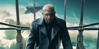 Nick Fury in the Winter Soldier posters