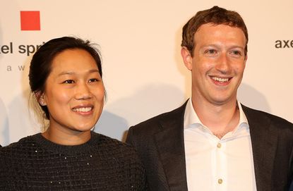 Priscilla Chan and Mark Zuckerberg.