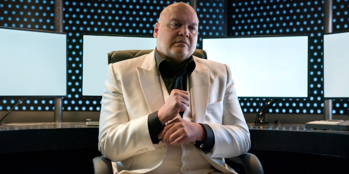 Wilson Fisk (Vincent D&#039;Onofrio) glares in Daredevil (2018)