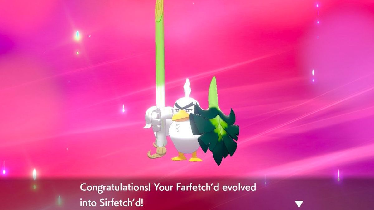 How to evolve Galarian Farfetch'd into Sirfetch'd in Pokemon Sword and