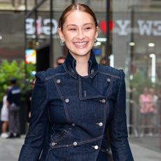 Lola Tung was spotted in NYC wearing Vivaia's viral ballet sneakers, a.k.a. sneakerinas