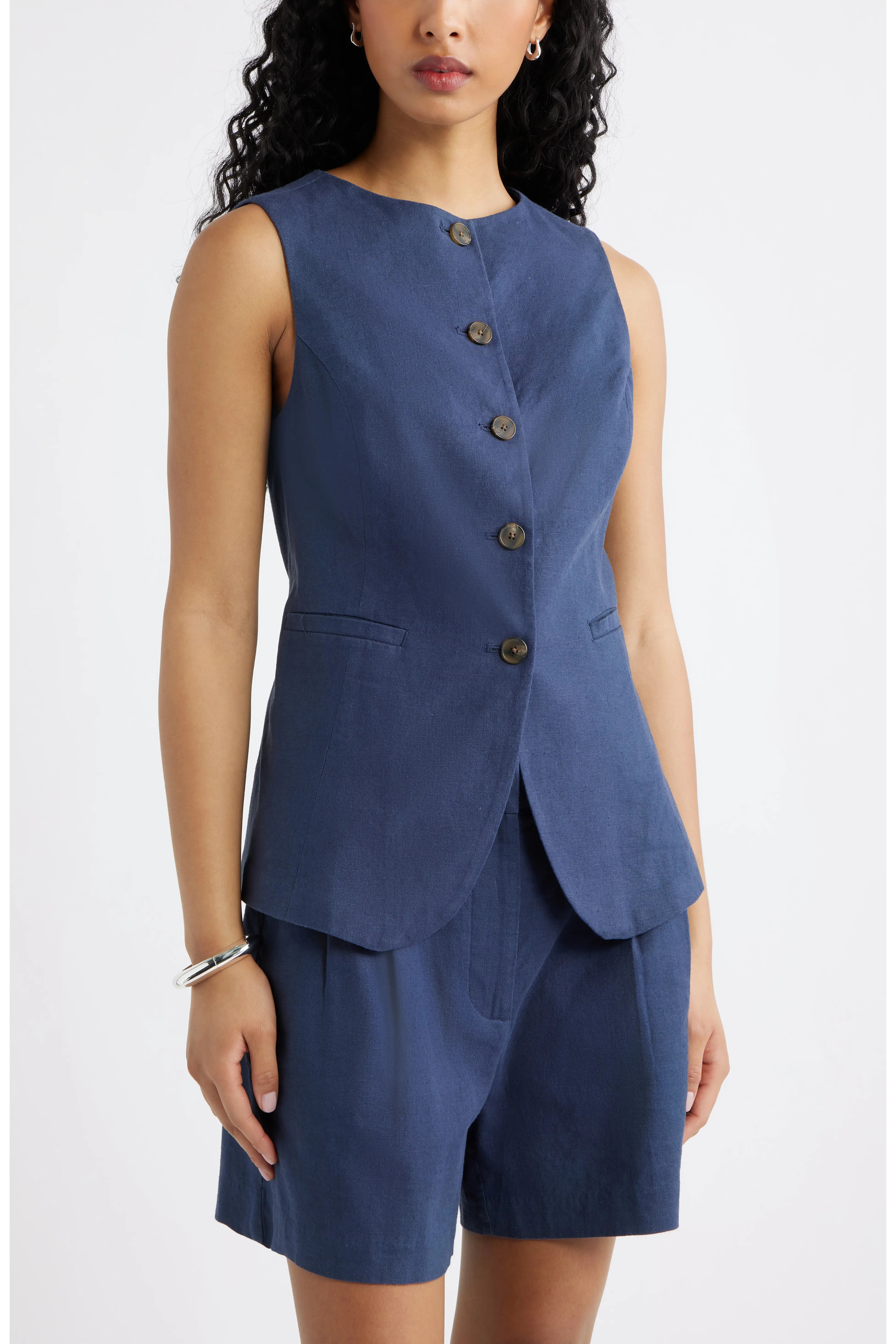 Open Edit, Linen Blend Vest
