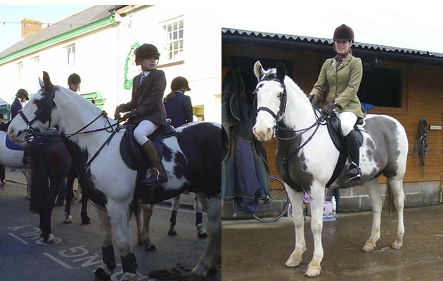 Lucinda Thompson &mdash;&ldquo;The first photo is of me riding Mr G out hunting on Boxing Day in 2005, a month after my mum bought him for me to grow into. The second photo is of us prior to Boxing Day 2011, looking a bit more mature!&rdquo;