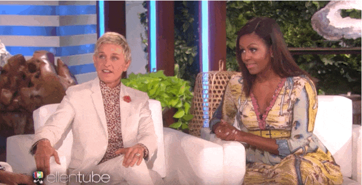 Ellen and Michelle Obama