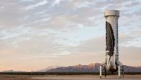 Blue Origin's New Shepard sub-orbital space vehicle successfully flew to space before executing a historic landing back at its launch site in West Texas on Nov. 23, 2015. 