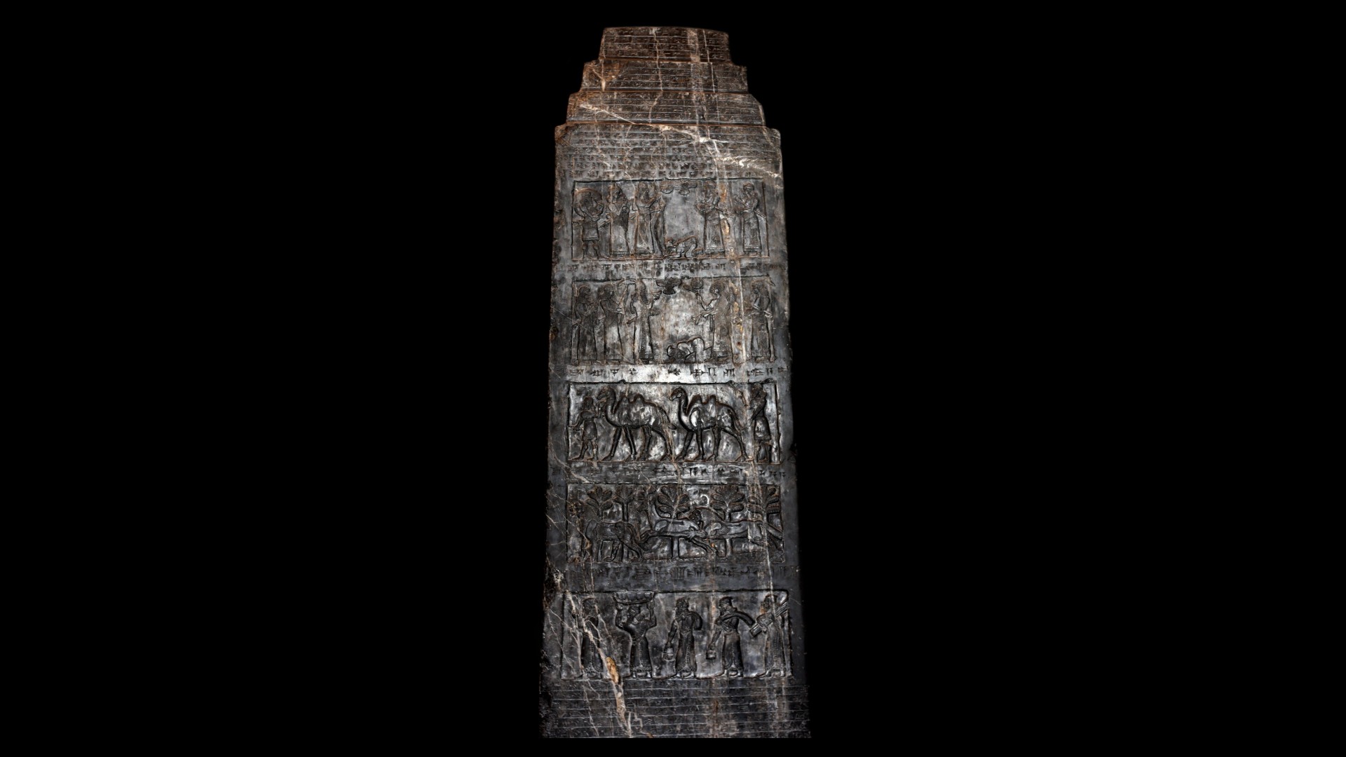 The Black Obelisk of Shalmaneser III (858-824 BC)_Universal History Archive via Getty Images