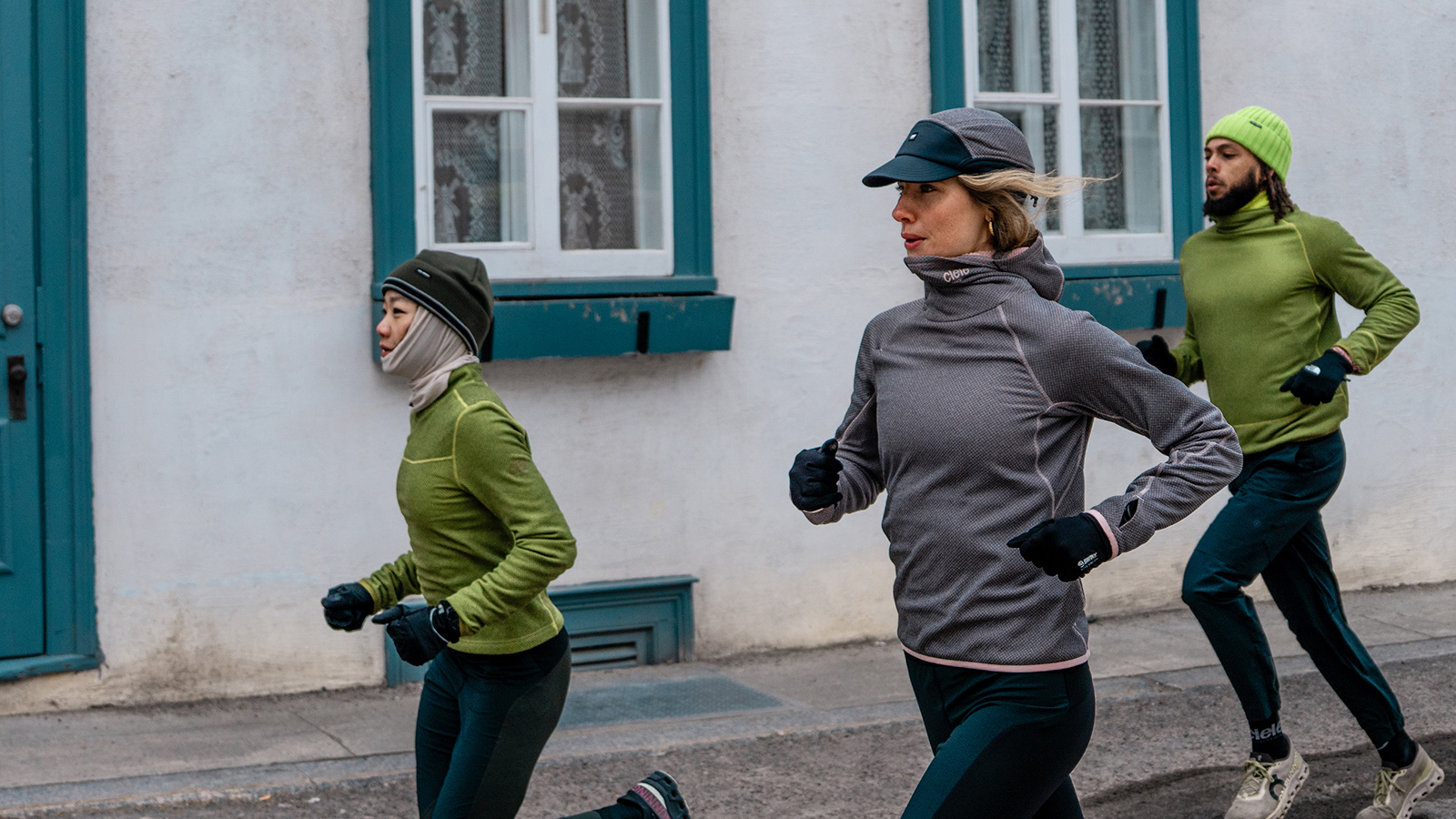 Runners in Quebec wearing Ciele&amp;rsquo;s 2025 cold weather collection