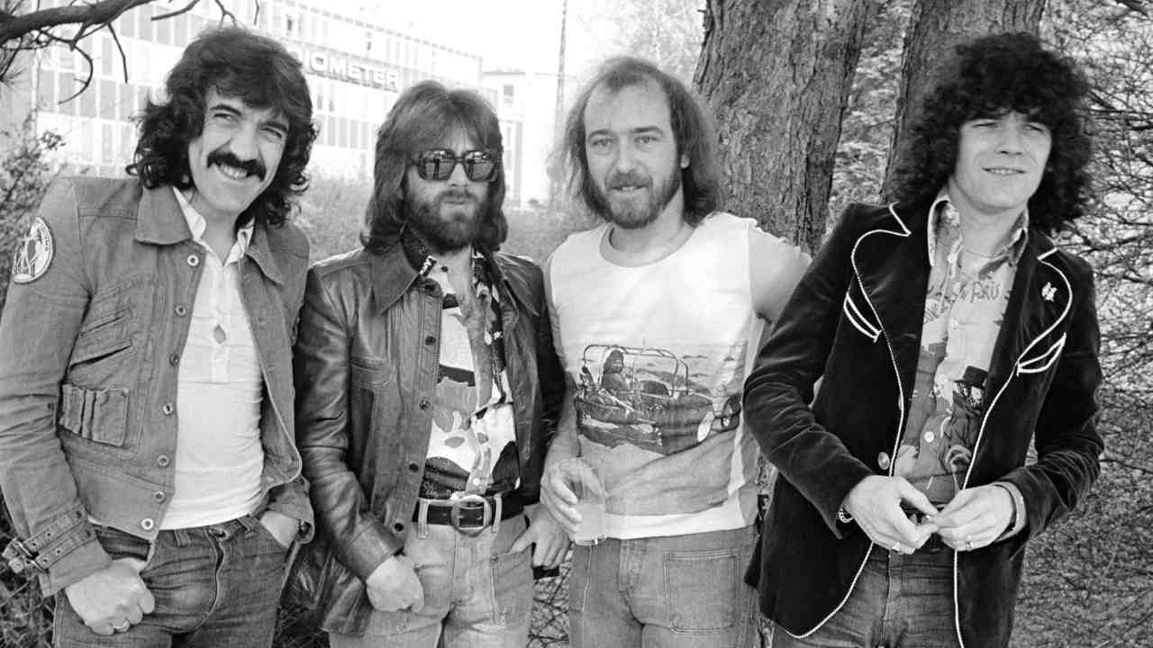 Nazareth posing for a photograph in the 1970s